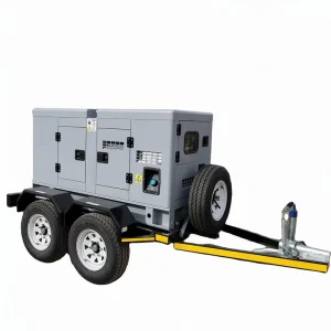 30kVA 50kVA Mobile Trailer Silent Diesel Generator Set Cummins Engine Optional CE 50/60Hz ATS 3 Phase 4 Wire