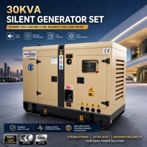 30kVA Diesel Generator Set 3 Phase AC Electric Start Stable Output Industrial Emergency Power Generation Equipment