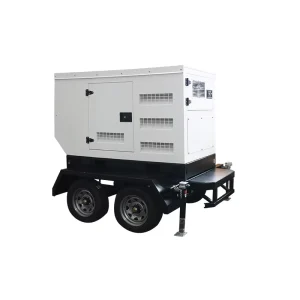 30kW 30kVA 50kW 50kVA Trailer Mounted Silent Type Diesel Generator with Single Phase ATS 60/50Hz for Outdoor Events Backup Power