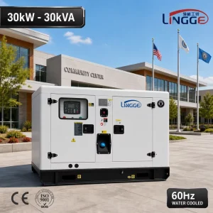 30kW 30kVA Silent Diesel Generator Set 3 Phase 230V 60Hz Water Cooled ATS Electric Start Genset For Commercial Backup Power