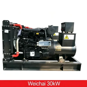 30kW 37kVA ATS Pure Copper Alternator Powered by Weichai for Hotel Open Type Diesel Generator