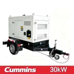 30kW 37kVA Heavy Duty Mobile Trailer Type Diesel Generator Set