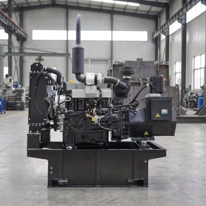 30kW Turbocharged Silent Open Frame Water Cooled Single Phase 400V 50Hz 1500 RPM Soundproof Canopy ATS Remote Control