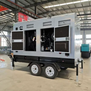 30kw 40kw 60kw Silent Soundproof Trailer Type Diesel Genset Silent Diesel Generators 40kw Diesel Generator With Wheels