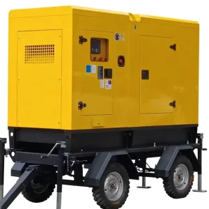 30kw 40kw 60kw Silent Soundproof Trailer Type Diesel Genset Silent Diesel Generators 40kw Diesel Generator with Wheels