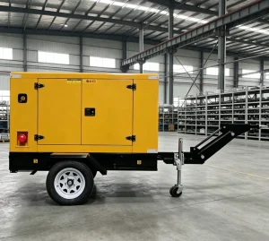 30kw 50kw Mobile Diesel Generator with Trailer Three Phase Generator 10kw 12kw 30kw CE Certification for Outdoor Use