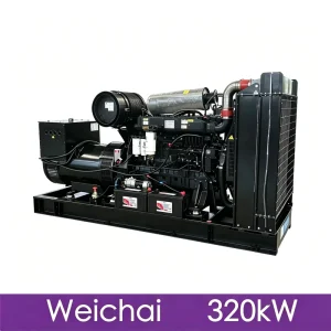 320kW 400kVA Easy Maintenance Compact Open Type Diesel Generator