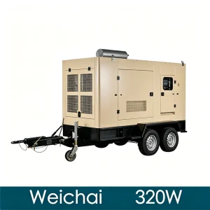 320kW 400kVA High Output Heavy Duty Mobile Trailer Mounted Diesel Generator Set