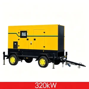 320kW 400kVA Powered by SDEC Smart LCD Monitor System Construction Site Mobile Trailer Mounted Diesel Generator