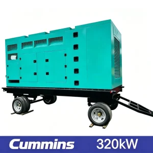 320kW 400kVA Reliable High Output Heavy Duty for Building Mobile Trailer Type Powered by Diesel Generator Set