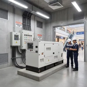 33kva 30kva 24kw Diesel Silent Type Generator 3 Phase 400/230V 50Hz with ATS for Shopping Mall Hospital Hotel ISO CE
