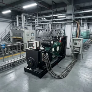350KW 437KVA 3 Phase 60hz Open Frame Diesel Generator Set EU3 Cert for Glass Production Plant Strong Overload Capacity