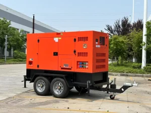 35kW Small Power Mobile Trailer Silent Diesel Generator 35kw Genset with Engine