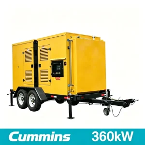 360kW 450kVA High Efficiency Fast Startup Mobile Trailer Type Diesel Generator Set