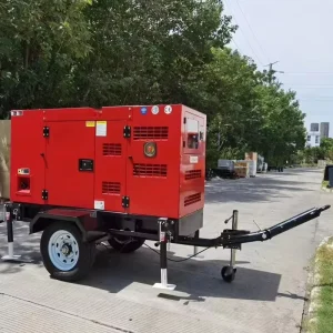 380v 50hz 3phase 10kw 100kw Mobile 75kva 80 100 150 Kva Power Diesel Generator on Trailer