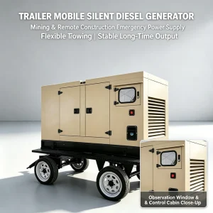 380v 50hz Soundproof Canopy Electric Standby Portable Power Diesel Generator 30 Kva Super Silent