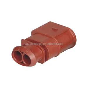 3B0973852A 2 Pin 10A Copper Waterproof IP53 AUDI VW Skoda VAG Male Socket Housing Plug Auto Connector