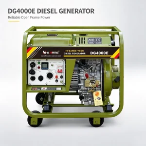 3KVA Hiearns Portable Diesel Generator Small Power Air Cooled Single Phase Generator