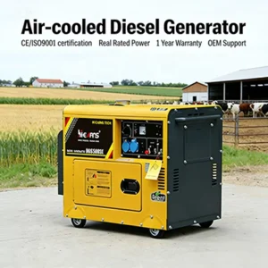 3KW 5KW 6KW Silent Diesel Generator 50/60Hz 186FA Single Phase 12V DC Electric Start for Home Use