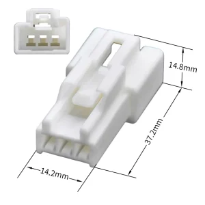 3Pin White Brass Contact PBT Housing 10A Male Female Automotive Electrical Connectors for Wire Connections