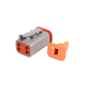 4 P Auto Female Cable Connector Quick Connects Grey Black Automotive Terminal Blank Plug 14~20 AWG DT06 4S