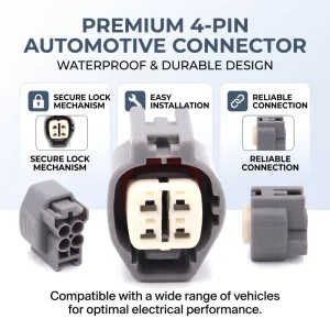 4-Pin Female Copper Nylon Wire-to-Wire Connector IP67 Waterproof Automotive Adapter 5A 12V Gary TS Series 6189-0581