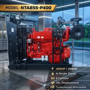 4 Stroke 6 Cylinder 400hp Water Cooled NTA855 P400 diesel Engine for Generator Set and Fishing Ship