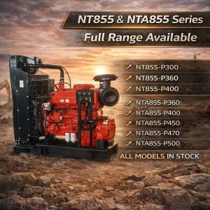 400hp Water Cooled NTA855 P400 diesel Engine for Generator Set and Fishing Ship