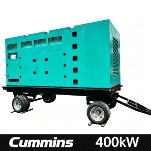 400kW 500kVA Low Noise Mobile Trailer Type Diesel Generator Set