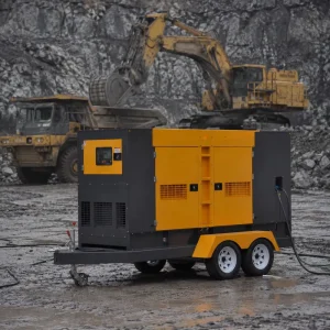 400kva Trailer Mobile Diesel Generator 50kw 100kw 200kw 300kw 3 Phase Water Cooled Silent Canopy for Bridge Construction