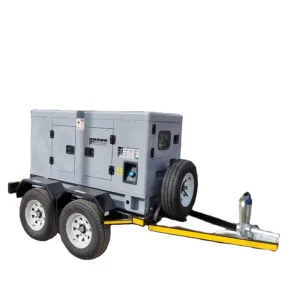 40kVA 200kVA Trailer Mounted Ultra Silent Enclosed Canopy Mobile Diesel Generator Set