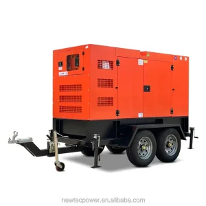 40kVA 32kW Small Power Mobile Trailer Silent Diesel Generator 30kw 40kw 50kw 60kw 70kw 80kw Genset With Yangdong Engine