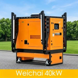 40kW 50kVA Energy Saving Pure Copper Small Business Self-unloading Container Diesel Generator Generador
