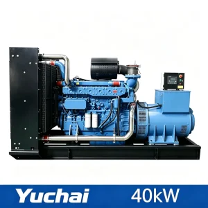 40kW 50kVA Open Type 100% Copper Brushless Yuchai Diesel Generator Set 3 Phase Water Cooled Industrial Grade for Home & Farm