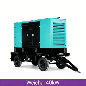 40kW 50kVA Reliable Cost Effective Low Noise Mobile Trailer Mounted Diesel Generator Generador