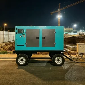 40kW 50kVA Trailer Mounted Diesel Generator Mobile Towable Power Generator Set for Construction Site Rental Event