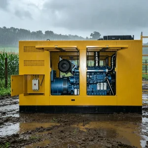 450kW 562.5kVA Diesel Generator Set Weatherproof Rainproof Dustproof Canopy Auto Start ATS for Farm Agricultural Use