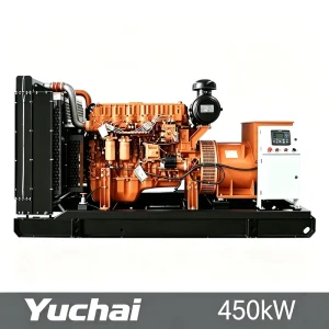 450kW 562kVA Open Type 100% Copper Brushless Heavy Duty Diesel Generator Set 3 Phase Water Cooled for Heavy Industry