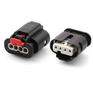 4Pin Way Sealed Automotive Waterproof Connector Copper Nylon Yellow CPA Lock Auto Female Wire Plug for Car Sensors