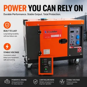 4kva 5kva 6kva 7kva 6.5kva 3 Phase 50 Hz 60 Hz 5000 Watt Silent Diesel Generator