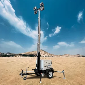 4x350W LED Electric Light Tower Diesel Generator Mining Emergency Rescue Mobile Trailer Light Tower