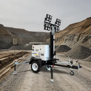 4x350W LED Light Tower 8M Electric Mast Diesel Generator Construction Mining OEM Light Tower