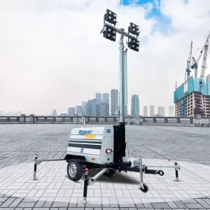 4x350W Manual Light Tower Diesel Generator Portable LED Emergency Night Mobile Light Tower