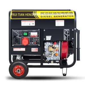 5.5KW 6.5KW 8KW 10KW Single Cylinder Air cooled Diesel Generator Set 12V DC Electric Start Small Household Portable Generator