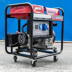 5.5kW Single Phase Diesel Generator 220V 50/60Hz Portable Home Generator with ATS Remote Control 456cc Engine 60% Efficiency