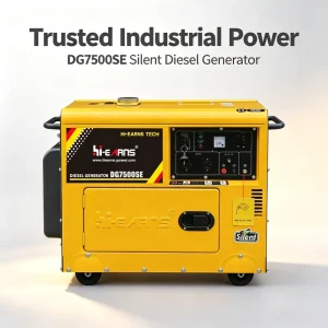 5.5kW Three Phase Soundproof Silent Diesel Generator Hi earns Mobile Type with Universal Wheels