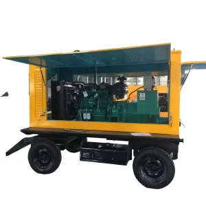 50 150 250 350 450 550 650kw kva Single Phase AC Silent Diesel Genset Movable Trailer Auto Start ATS Low Noise Generator