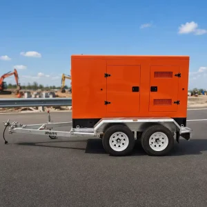 50 70 100 150kw 3 Phase 50 60HZ Orange High speed Trailer Type Portable Diesel Generator Set