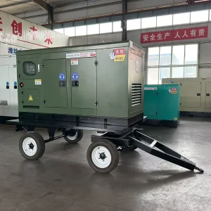 50 kW 62.5 KVA Diesel Generator Mobile Trailer Type Electric Start Silent Water Cooled 50/60 Hz 230V