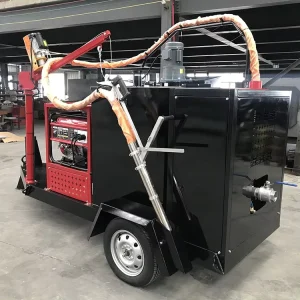 500L Engine Powered Trailer Mounted Crack Filling Machine with Diesel Burner & Thermal Oil Heating Low Maintenance Cost